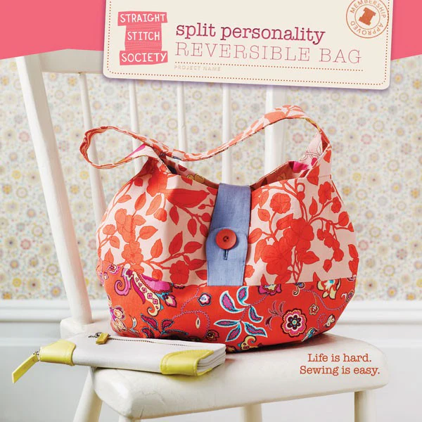 Split Personality Reversible Bag Pattern - PDF DOWNLOAD