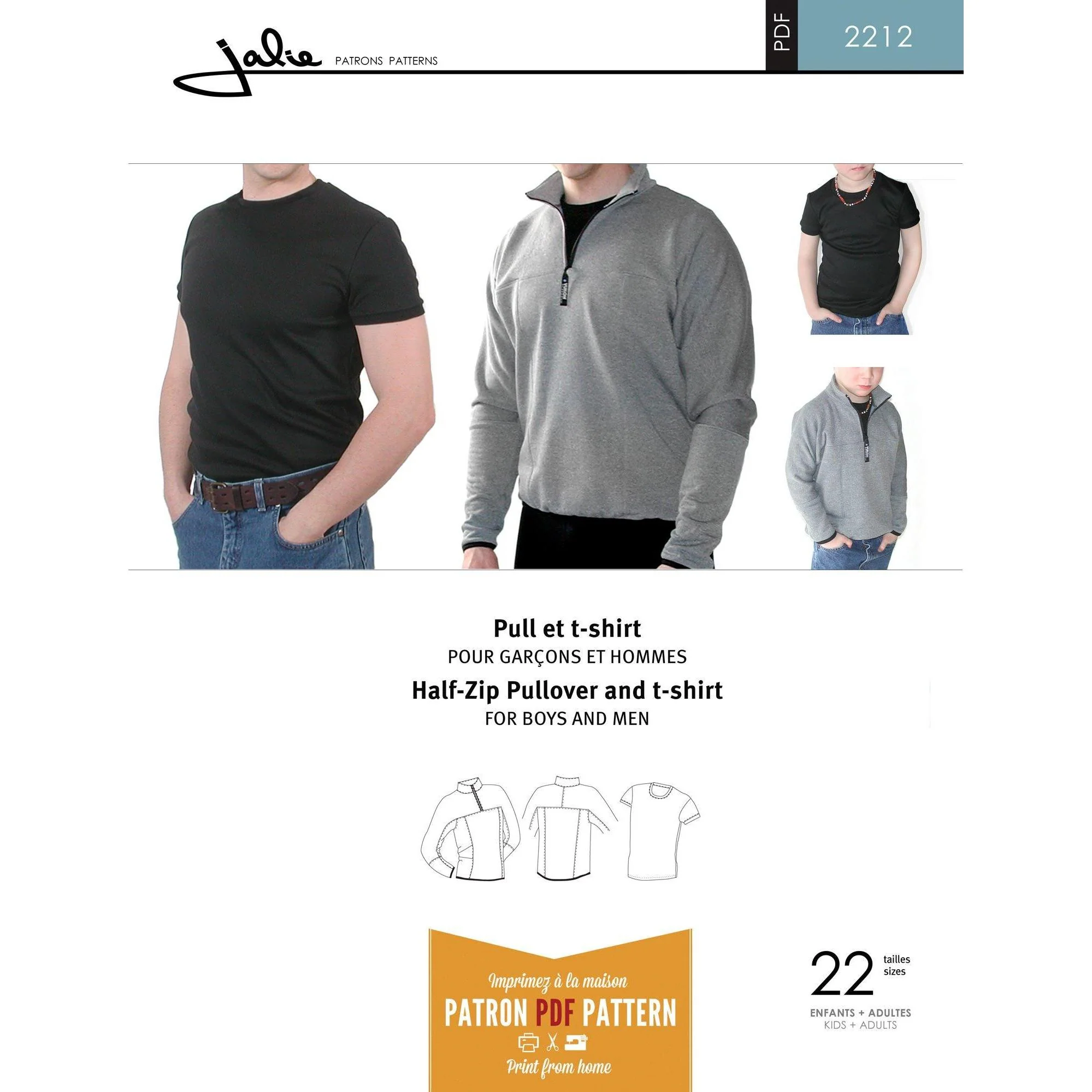 T-Shirt & Half-Zip Fleece Pullover Pattern - PDF DOWNLOAD - Image 3
